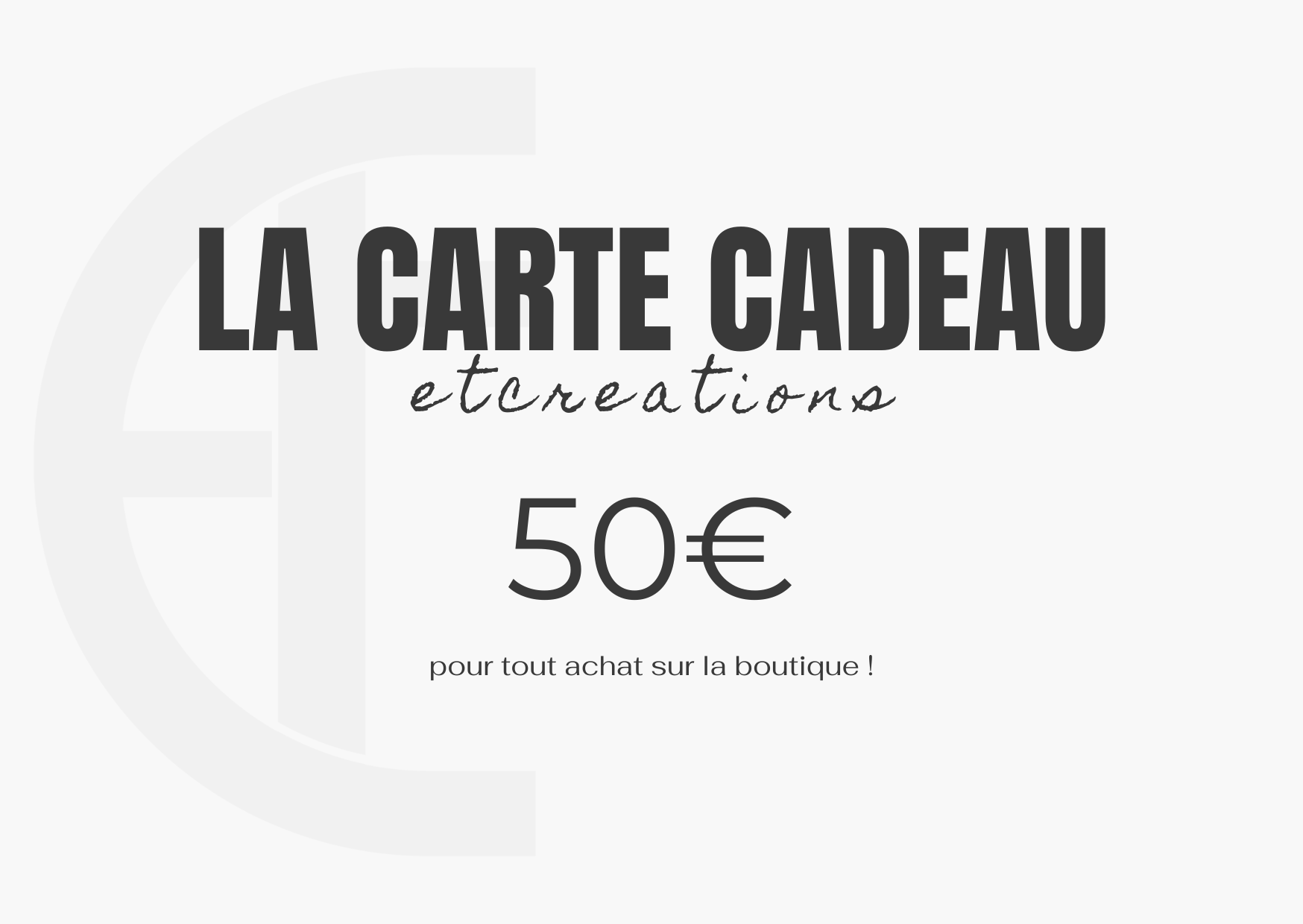 Carte cadeaux EtCreations®