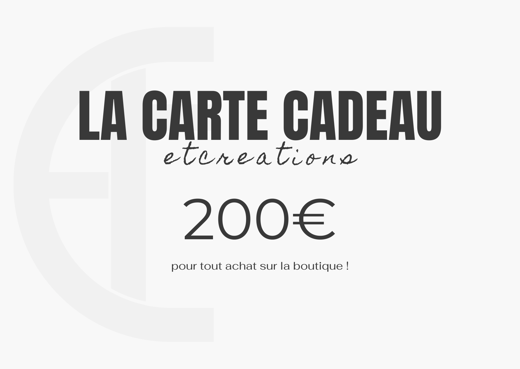 Carte cadeaux EtCreations®