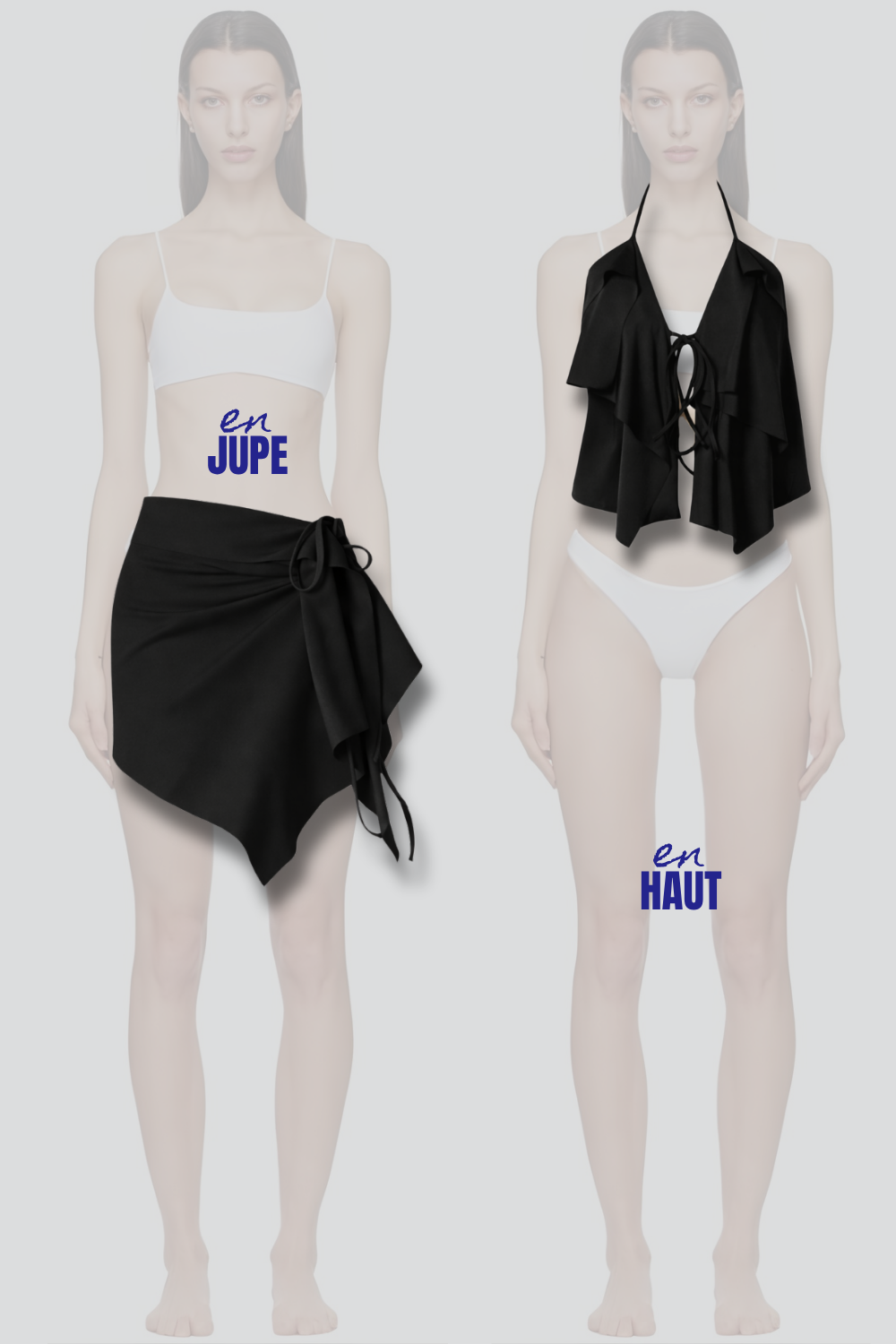 L'INCONTOURNABLE HAUT-JUPE NOIR